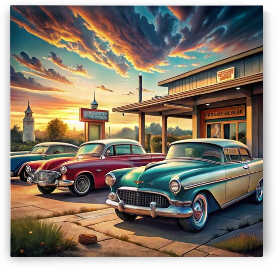 Timeless Vintage Cars: Classic Mid 20th Century Collection in a Nostalgic Setting 12 by WESTITRAD