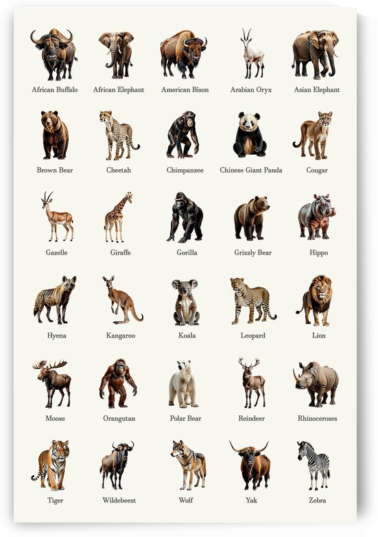 Wildlife - 30 Large Terrestrial Mammals by Dekel Bar