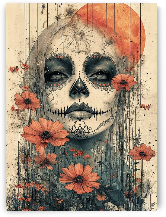 La Guardiana Del Camposanto - The Graveyard Guardian - Dia de los Muertos Art Prints by Savage Art Prints