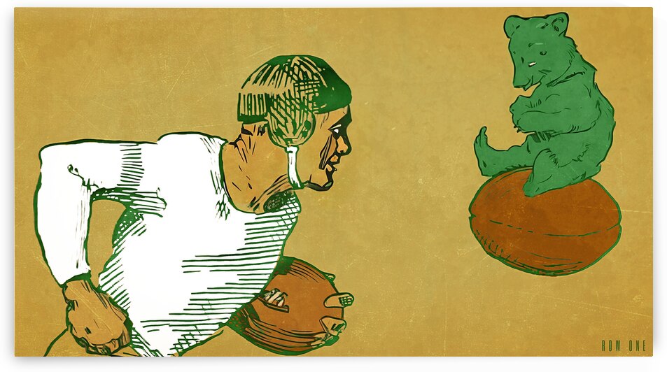 Early 1900s Baylor Bears Football Art by Row One Brand