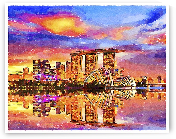 Singapore Sunset by Travelling Light