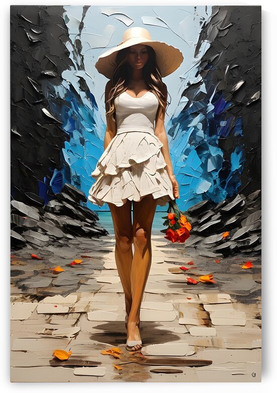 Graceful Walk in Textured Elegance by Fab Haven