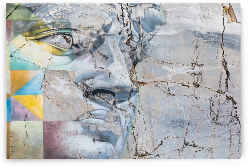 David by Michelangelo copy from the street artist Kobra by Paolo Modena