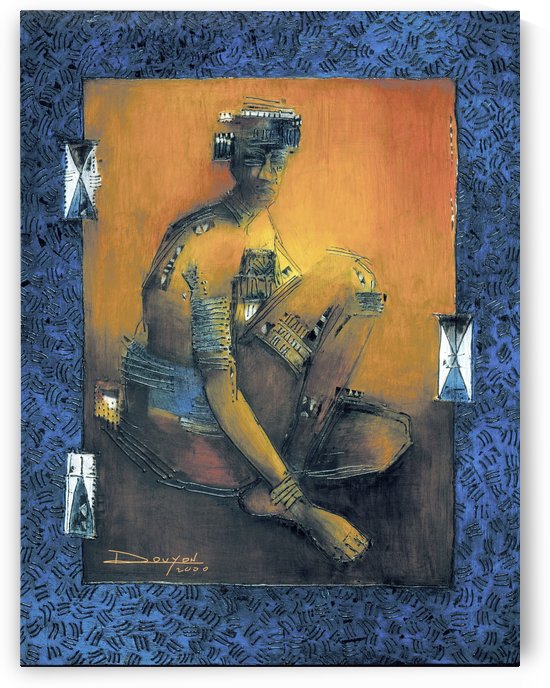 homme accroupi by Marie-Denise Douyon