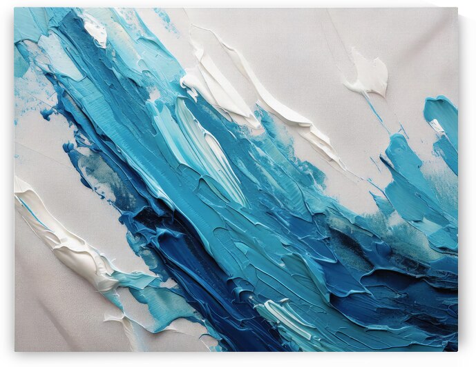 Blue and White Abstract by Thea Menagh