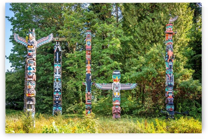 Stanley Park Totem Poles in Vancouver by DELPHIMAGES