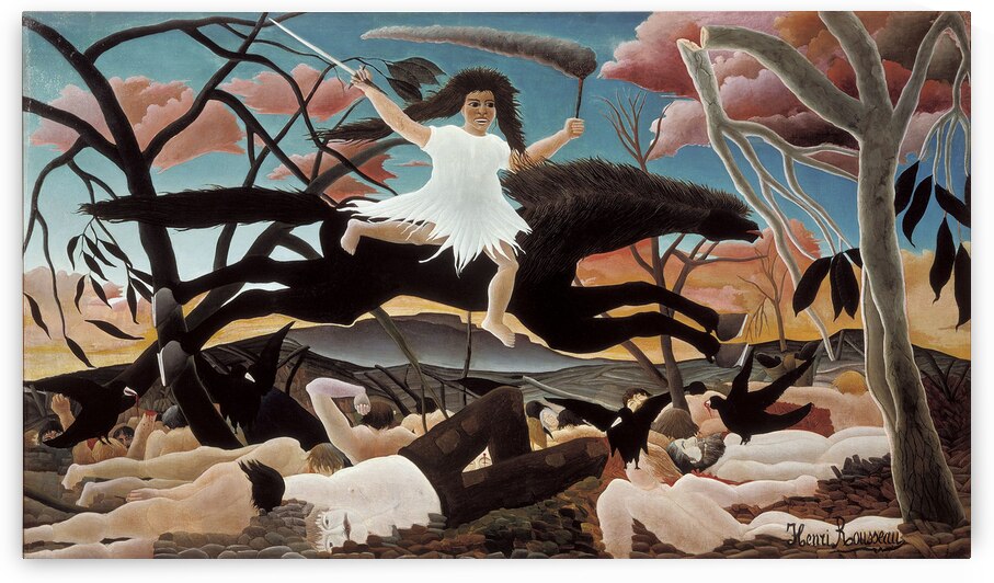 Henri Rousseau - War La Guerre 1894 by Timeless Artowrk