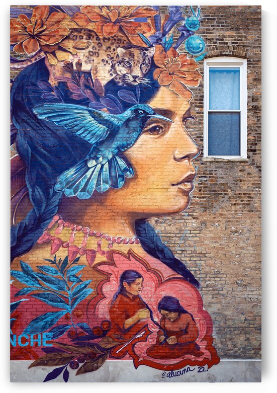 La Malinche Wall Mural by Dave Bowman