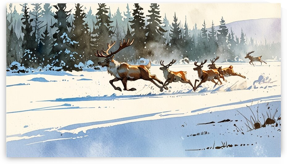 santa wall art by Visualsketches