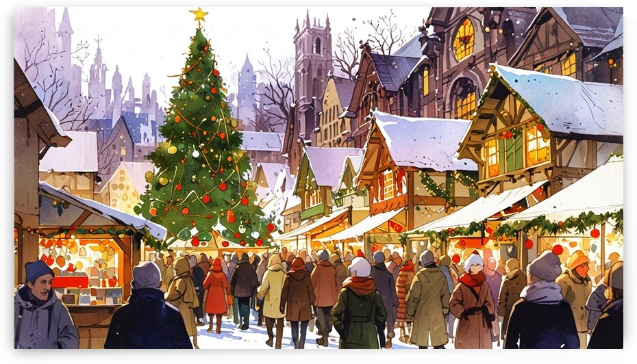 christmas canvas wall art by Visualsketches