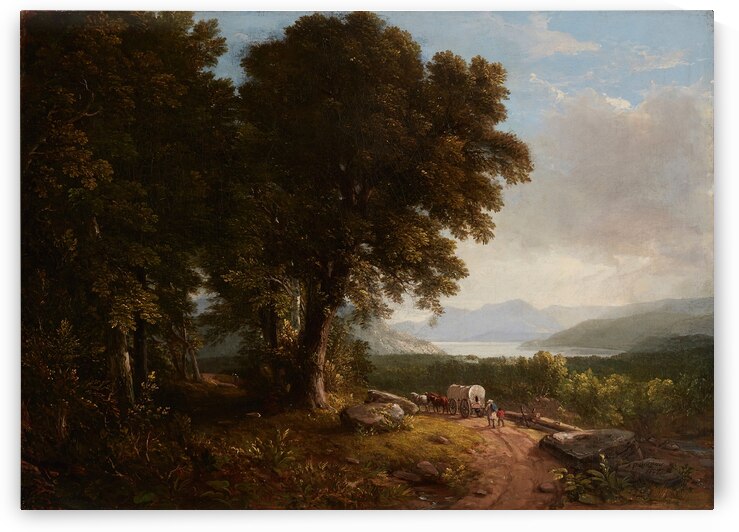 Landscape with Covered Wagon [1847] by Asher Brown Durand [1796–1886] by MyCozyFineArt