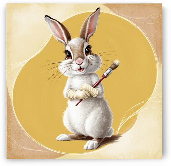  Moonlit Guardian Rabbit by Dmitry Linkov