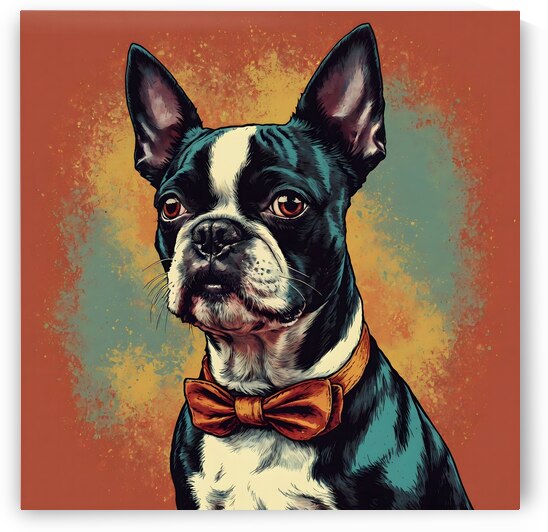 Elegant Boston Terrier in Bow Tie by Fab Haven