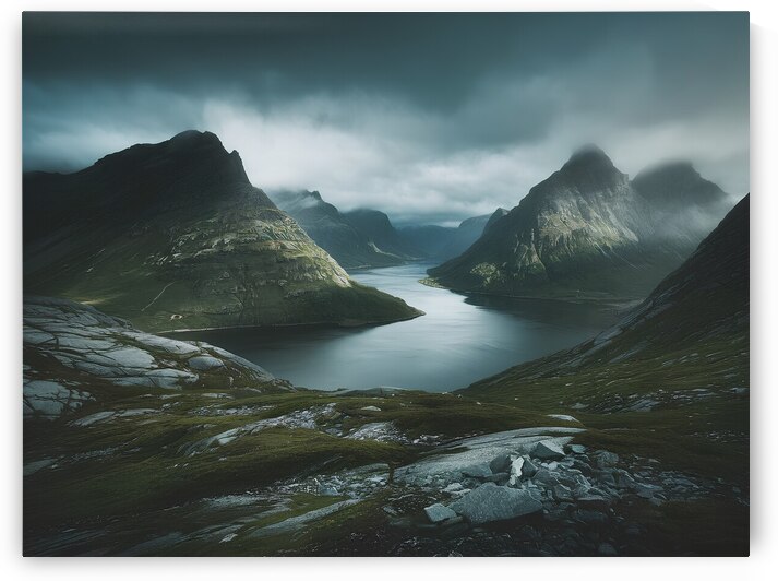 Misty Fjord Horizon A View of Nature’s Raw Beau by Frame Buzz