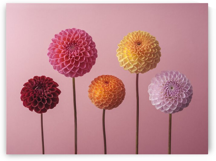 Vibrant Dahlia Array by Assaf Frank