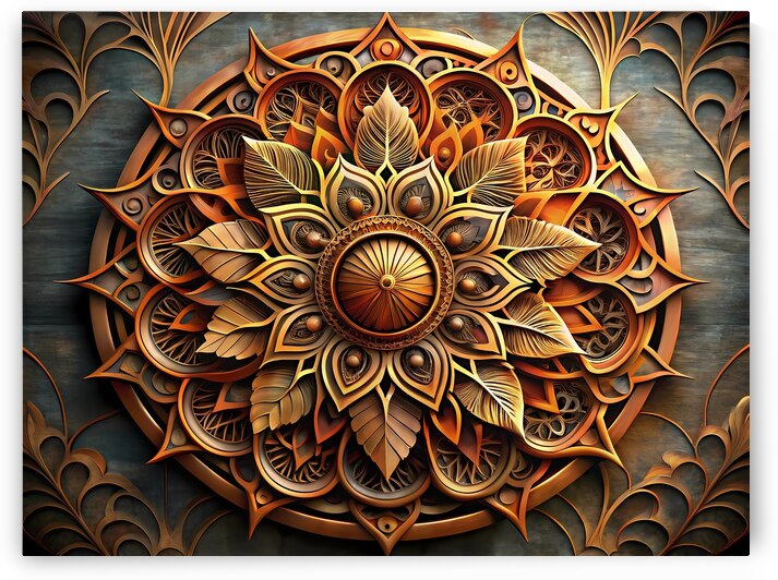 STEREOWOOD Handmade Phoenix Maple Wood Wall Plaque - Unique Laser Cut Mandala Decor by Lux