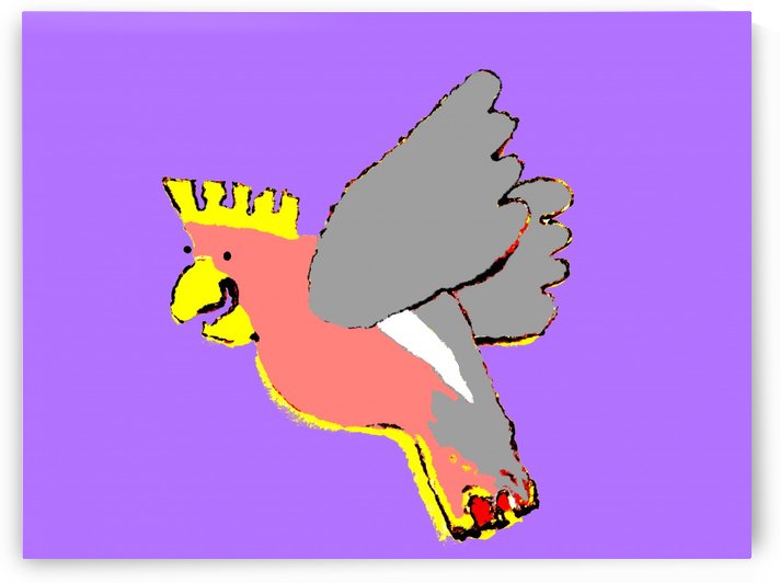 Laughing Galah - Purple by Lexa Harpell