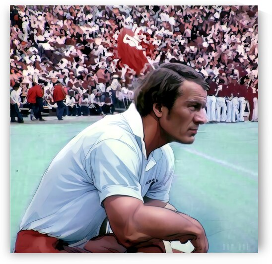 1977 Barry Switzer OU-Ohio State Game Art  by Row One Brand