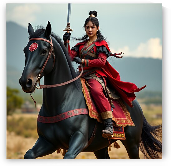 A ORIENTAL WOMAN WARRIOR  by MOOSE STOCK PHOTOGRAPHY