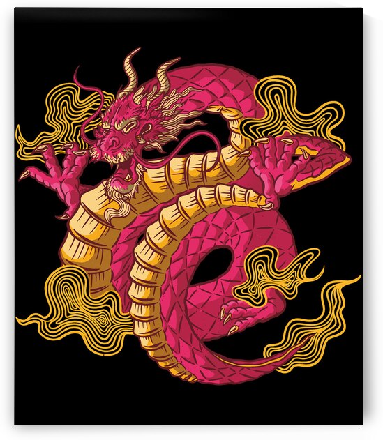 Chinese Dragon Creature Wall Art | Mythical Dragon by masterp