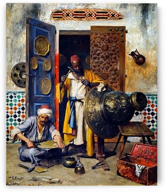 Moroccan copper engraving by abdelali bensalah