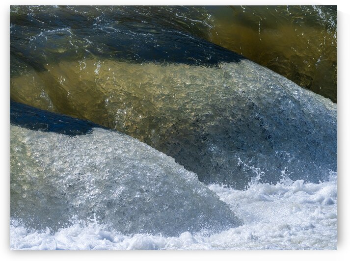 Frozen motion of raging water flowing over Valley Falls by Steve Heap