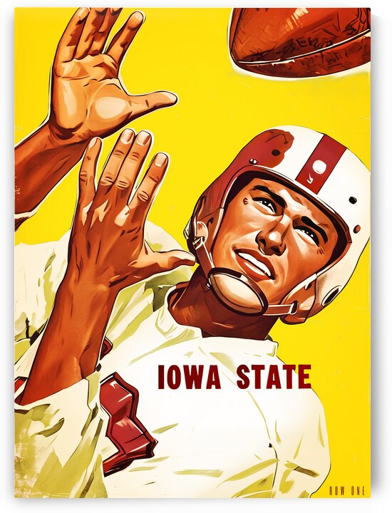 1951 Iowa State Football Art Remix by Row One Brand