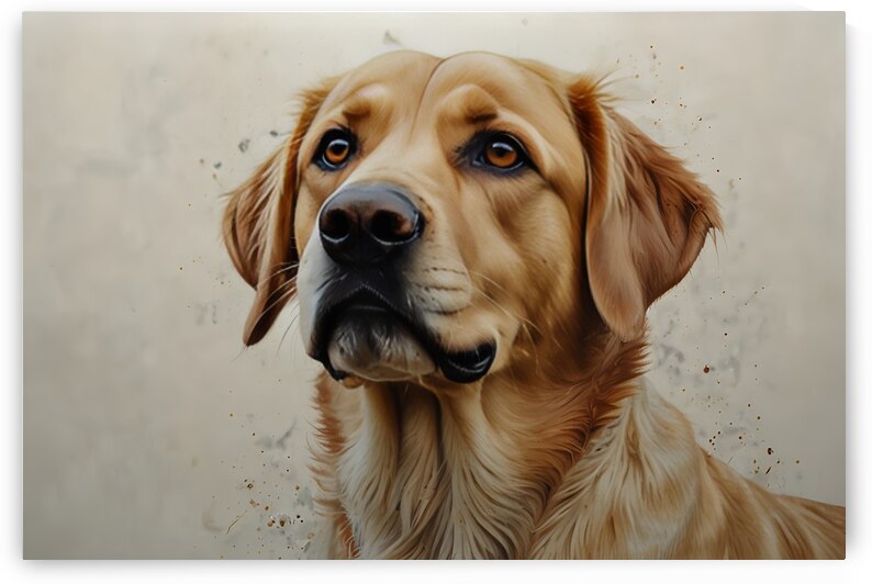 Golden Labrador Watercolor Art – Perfect Gift for Dog Lovers and Pet Owners by Wall Martique
