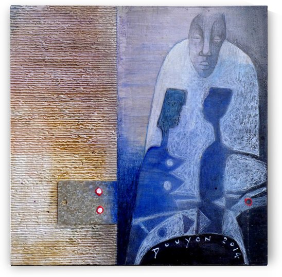 blue horserider 3 by Marie-Denise Douyon