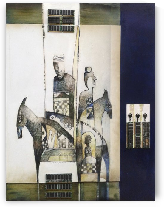 Blue duel by Marie-Denise Douyon