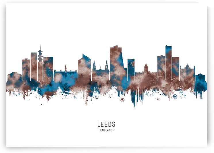 Leeds England Skyline Sepia by Towseef Dar