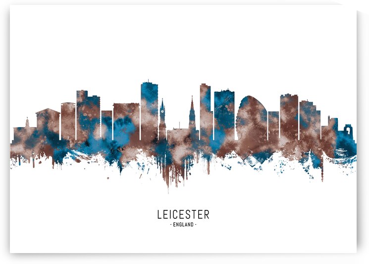 Leicester England Skyline Sepia by Towseef Dar