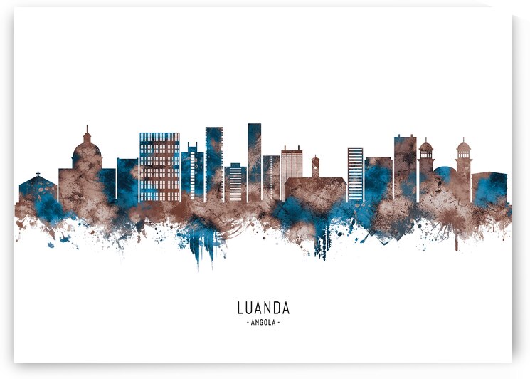 Luanda Angola Skyline Sepia by Towseef Dar