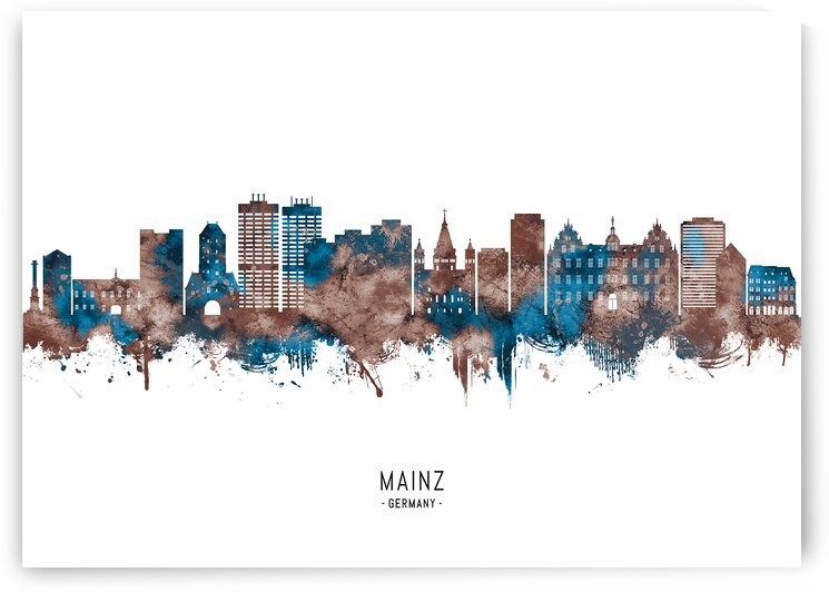 Mainz Germany Skyline Sepia by Towseef Dar