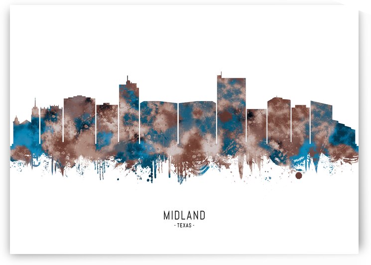 Midland Texas Skyline Sepia by Towseef Dar