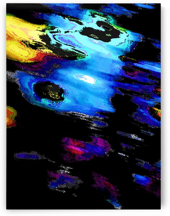 Abstract Vibrant Yellow and Blue by Catriona Roberts Nature Photography and Designs