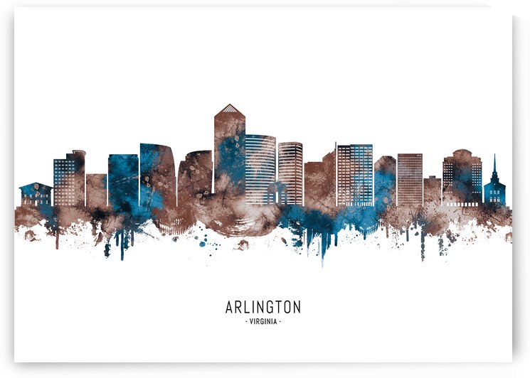 Arlington Virginia Skyline Sepia by Towseef Dar