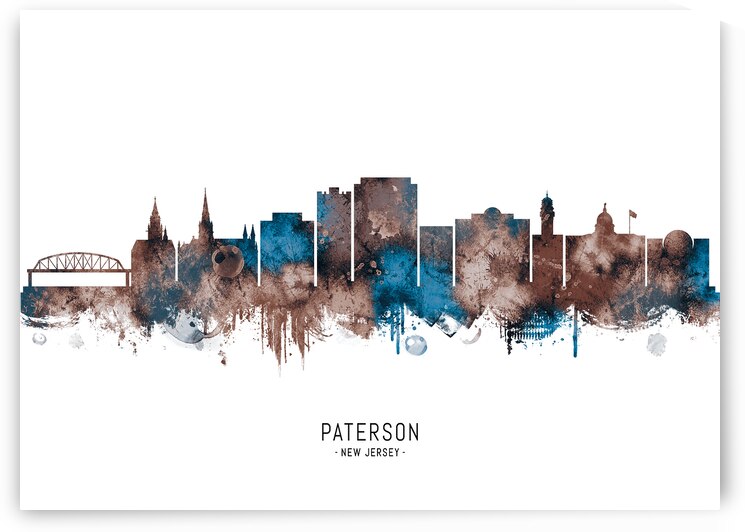 Paterson New Jersey Skyline Sepia by Towseef Dar