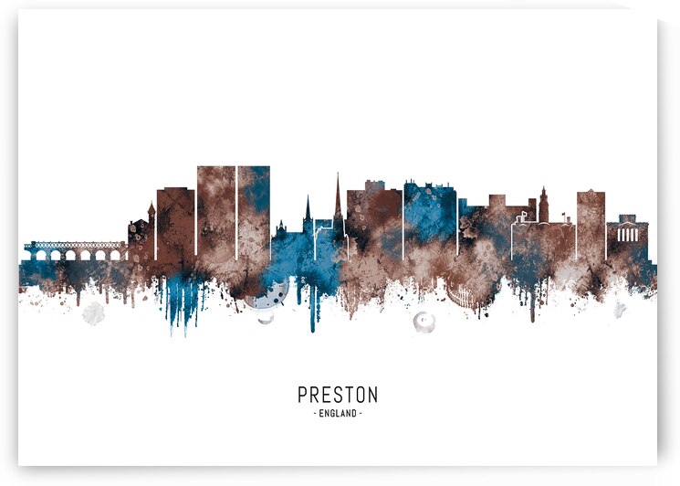 Preston England Skyline Sepia by Towseef Dar