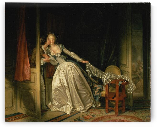 Jean-Honore Fragonard - The Stolen Kiss. Le Baiser a la derobee. 1788  by Wirla