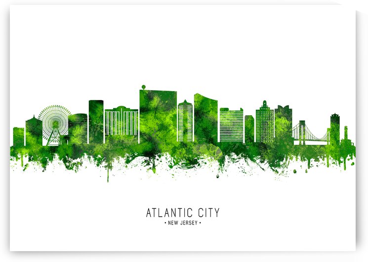 Atlantic City New Jersey Cityscape by Towseef Dar