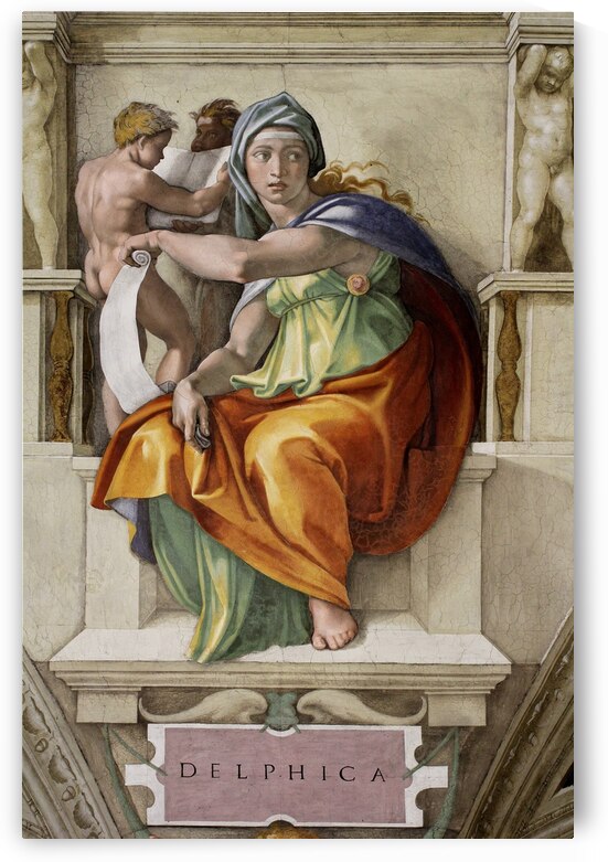 Michelangelo - The Delphic Sibyl. 1509 by Wirla