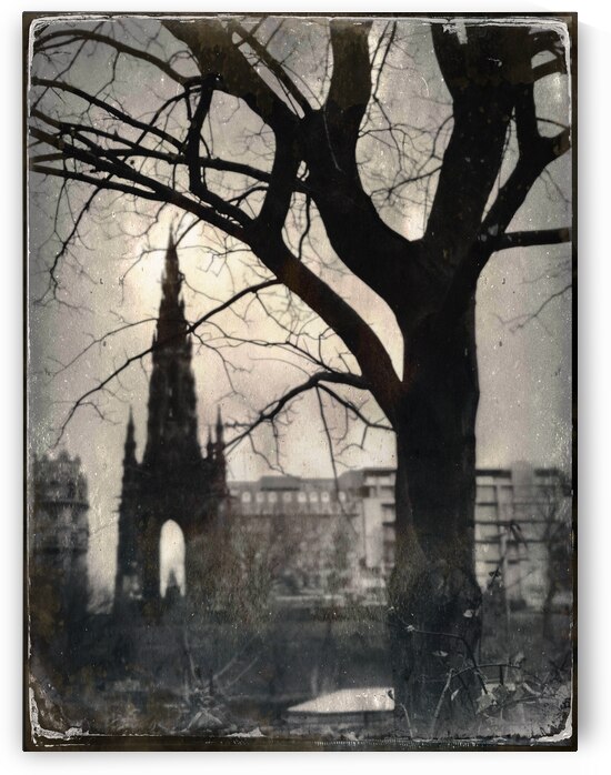 Scott Monument Silhouette by Dave Bowman