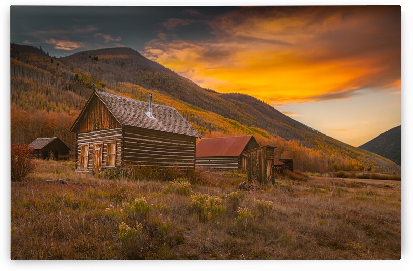 Bathed in Sunset Hues Colorado Cabin by Norma Brandsberg Photography
