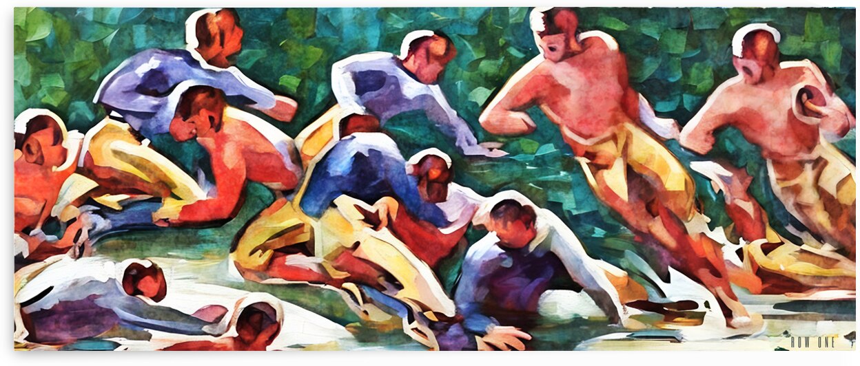 1935 Lon Keller Football Art Remix by Row One Brand