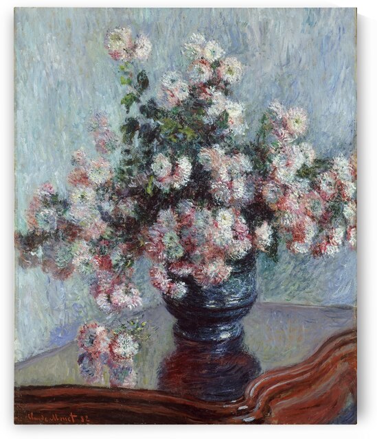 Chrysanthemums [1882] by Claude Monet [1840–1926] by MyCozyFineArt