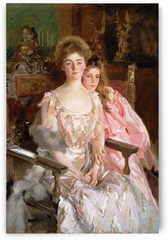 John Singer Sargent - Mrs. Fiske Warren And Her Daughter Rachel by Wirla