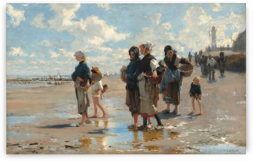 John Singer Sargent - Fishing for Oysters at Cancale    by Wirla