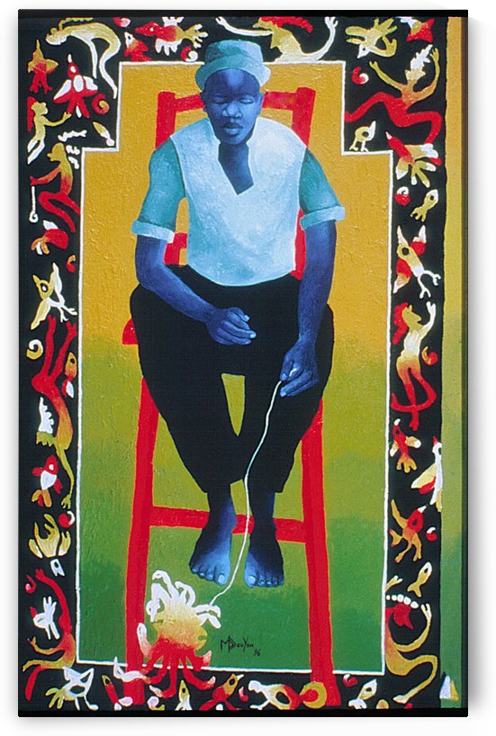 Garçon jouant avec un crabe by Marie-Denise Douyon