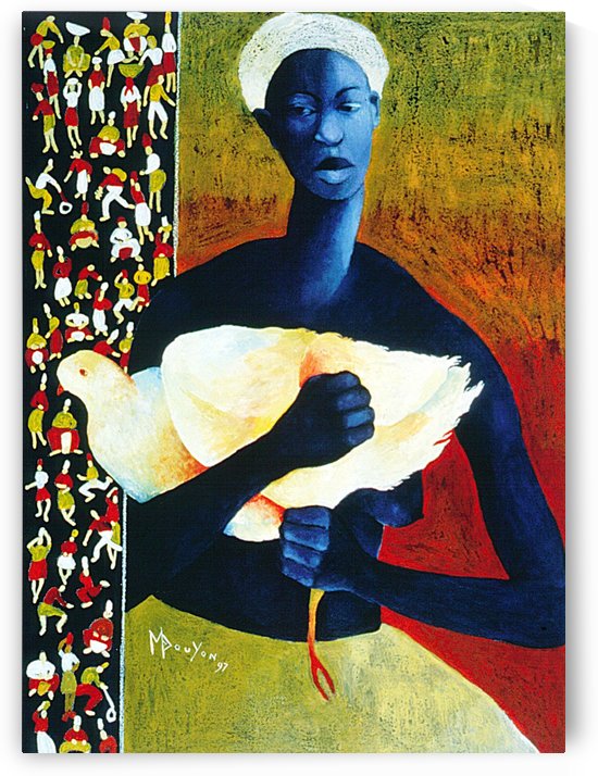 Femme à loiseau blanc by Marie-Denise Douyon